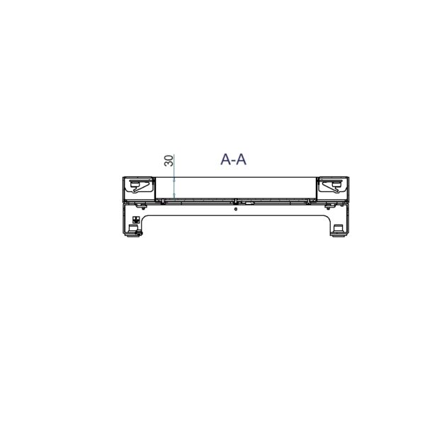 Produktbild UBD 324 303  -  Unterflur-Bodendose UBD 320 inkl. Deckel mit Kante, geschlossen, 30mm Vertiefung und 2 Schnurauslässe